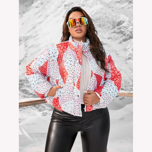 Women's Lightweight Waterproof Puffer <b>Jacket</b> for Winter Long Sleeve with Full Zipper Breathable and Woven Winter Warm Coat - Product Image 5