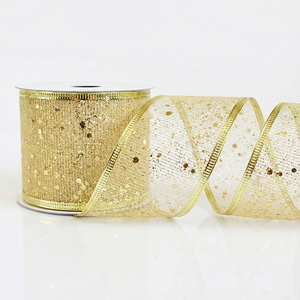 Nastri Natalizi in Tessuto Scintillante Oro, Argento e Rosso - Confezione Assortita - Product Image 2