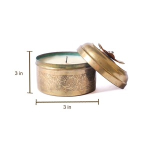 Tarro de vela de Metal dorado para decoración del hogar y eventos Centros de mesa de Navidad Arreglos hechos a mano Contenedor de tarro para hacer velas - Product Image 4