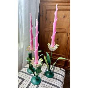 Portavelas de Hierro Estilo Nórdico al por Mayor |   Candelabro Decorativo con Amapolas Rojas, Adorno Floral Creativo para Mesa, Portavelas - Product Image 3