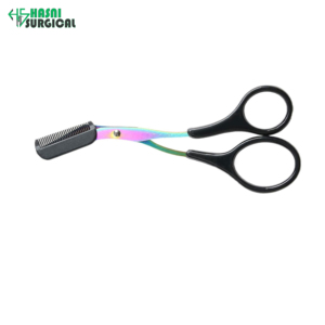 Tijeras Quirúrgicas para Cejas con Peine, Herramienta de Aseo Facial de Acero Inoxidable de Hasni Surgical - Product Image 1