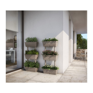 Fioriera Multipla Cm 50x17x100h Tortora - Product Image 1