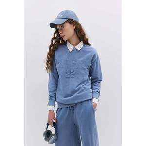 Sweat-shirt à effet délavé avec slogan - Product Image 1