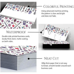 Tarjetas de Visita de Cartulina Mate de 300 g/m² con Relieve, Diseño Personalizado, Impresión Offset a Doble Cara, Tarjetas Personalizadas para Maquilladores - Product Image 6