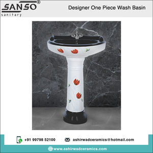Lavabo ovalado de diseñador personalizable con montaje de grifo de un solo orificio de origen indio de alta calidad del proveedor líder 5 años de garantía - Product Image 2