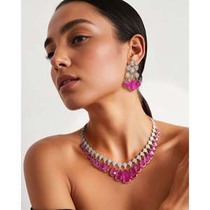 Collar de Diamantes con Cascada de Rubíes - Product Image 4