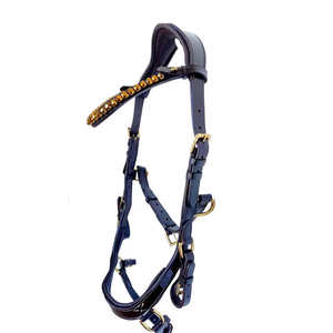 Produits équestres résistants d'équitation Brides en cuir de course de chevaux de couleur noire Produits Offre Spéciale - Product Image 5