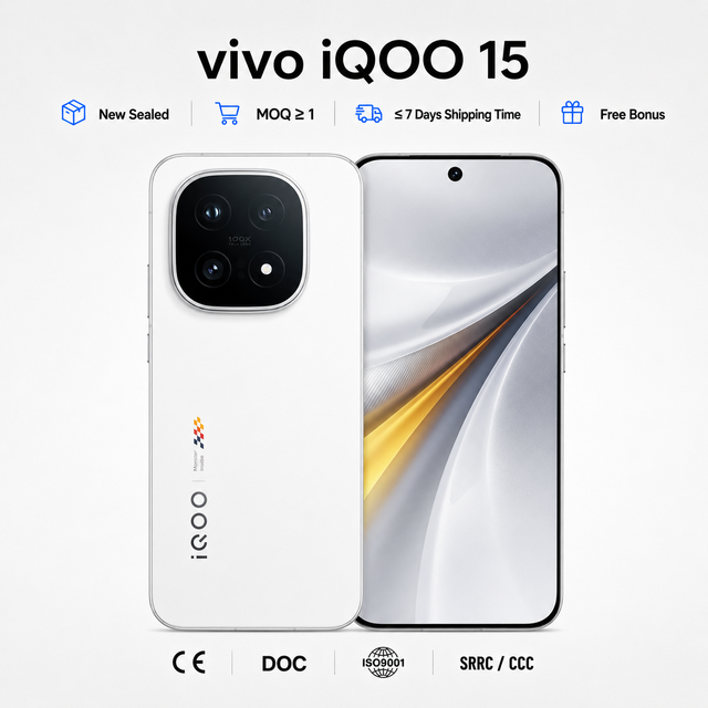 New Vivo iQOO 15 5G Gaming Phone Snapdragon 8 Elite 6.85" 2K 144Hz LTPO AMOLED Display 50MP OIS Camera 120W Charge 16GB 512GB
