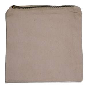 Pochette à fermeture éclair tendance en gros, logo personnalisé imprimé, coton écologique, trousse de maquillage réutilisable, sacs de rangement cadeaux, usage quotidien, faible MOQ - Product Image 6