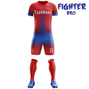 Uniformes de fútbol juveniles de manga corta personalizados al por mayor, conjunto de camisetas de fútbol para niños, poliéster sublimado para entrenamiento de talla grande para adultos - Product Image 2