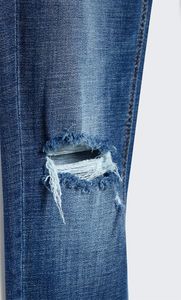 Pantalones vaqueros ajustados personalizados con etiqueta privada de moda de alta calidad para mujer, pantalones vaqueros Kadin Kot rasgados de cintura alta para niñas, pantalones vaqueros de marca - Product Image 6