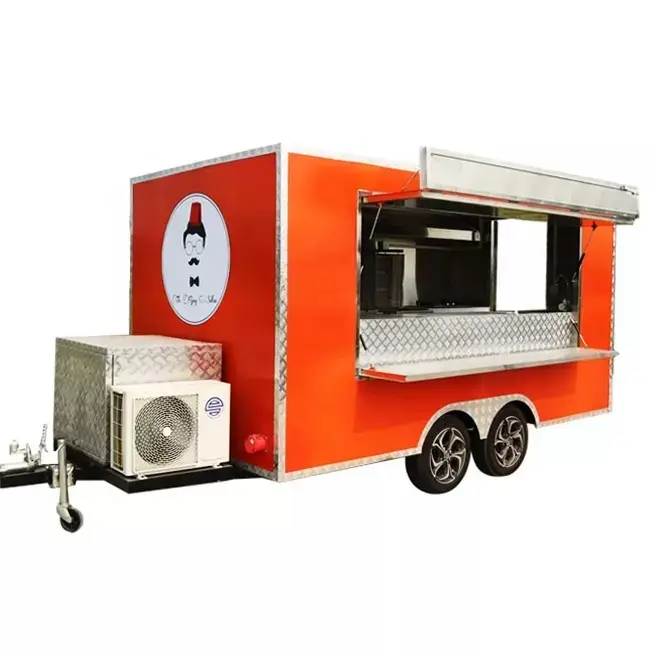Toptan fiyat Cater dondurma seyyar gıda tezgahı satılık avrupa kullanılan yemek arabası römork gıda sepeti