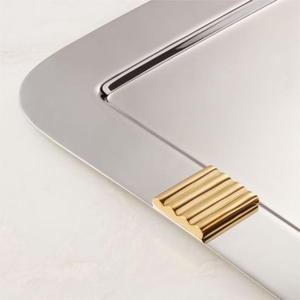 ถาดเสิร์ฟพร้อมอุปกรณ์ตกแต่งบ้านทำด้วยมือทำจากสเตนเลสสตีลเคลือบทองปรับแต่งได้เป็นมิตรกับสิ่งแวดล้อมสำหรับงานแต่งงานที่บ้าน - Product Image 6