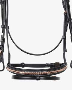 บังเหียนม้าหนังสีน้ำตาลพร้อมคลิบทองคำและฮาร์ดแวร์ทองเหลืองพร้อมบังเหียนชุดขี่ม้าแบบกำหนดเองพร้อมฮาร์ดแวร์ทองเหลือง - Product Image 4