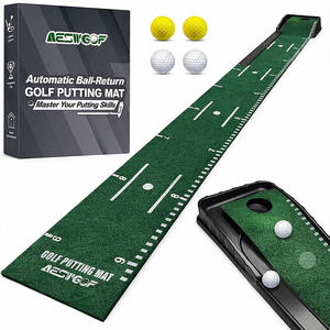 Tappetino da <span class=keywords><strong>Golf</strong></span> per Putting con Spedizione Gratuita dagli USA, Set con Green da Putting, <span class=keywords><strong>4</strong></span> Palline da <span class=keywords><strong>Golf</strong></span>, Tappetino da Allenamento da 3 Metri con Ritorno Palla per Interni - Product Image 4