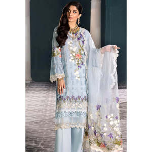 Elaf 2024 <b>Festive</b> Chikankari Collection EFC 6B MARINA TC-134 Spring/Summer Chiffon <b>Top</b> - Product Image 1