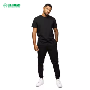 T-shirt personnalisé en polyester/coton pour homme, coupe ample, couleur unie, haute qualité, vente en gros, avec logo sur mesure - Product Image 6