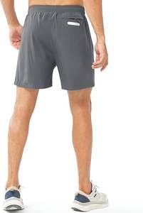 กางเกงขาสั้นใส่เล่นเทนนิสและวิ่งแบบลำลองสองชั้นผ้าโพลีเอสเตอร์เอวยางยืดด้านหน้ากันน้ำพิมพ์โลโก้ได้ตามต้องการ - Product Image 6