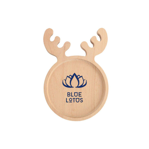 Plateau d'assiette en bois de dessin animé de noël - Product Image 1
