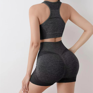 Conjunto de Yoga de manga larga desnudo recién llegado de otoño personalizado al por mayor secado rápido ajustado ejercicio Fitness mínimo 2 uds - Product Image 3