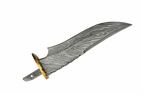 Couteau de chasse en acier inoxydable personnalisable fait à la main avec gaine en cuir marron fichier de travail colonne vertébrale bricolage OEM lame vierge personnalisable - Product Image 3