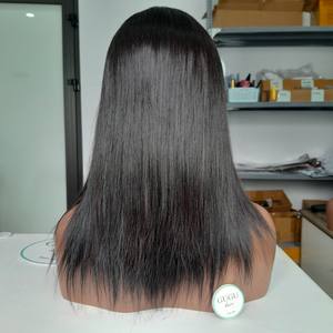Venta al por mayor 150% 180% HD Cierre de encaje negro de las mujeres rizado Bob peluca con prearrancado suizo encaje frontal virgen cabello humano crudo - Product Image 2