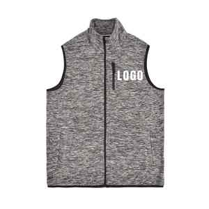 Gilet en polaire souple personnalisé pour hommes Gilet sans manches pour l'extérieur avec étiquette de logo brodée pour l'uniforme de travail et le camping - Product Image 1