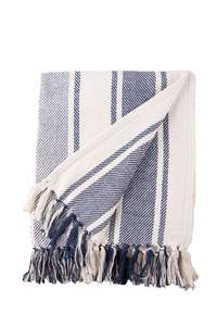 Venta caliente al por mayor diseño de rayas sofá decoración del hogar sofá siesta estilo étnico personalizado borlas acrílico bohemio tejido Manta - Product Image 2