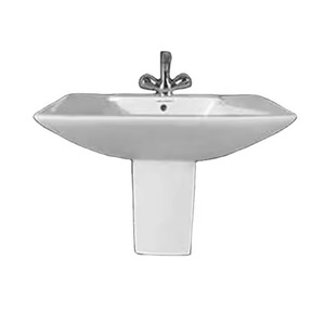 Productos sanitarios de alta calidad y de moda: lavabo de medio pedestal con lavabos de lavado de manos, precio barato al por mayor, Baño - Product Image 1