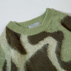 High Quality <b>Yellow</b> Men's Pullover Sweatshirt Long Sleeve Crewneck Solid Printed Logo Streetwear Breathable and Customizable - Product Image 3