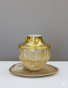 Vase à fleurs en aluminium moulé pour la décoration intérieure de luxe, améliorant l'espace intérieur avec un métal durable et un design artistique - Product Image 4