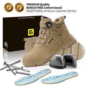 GUYISA Unisex Safety Shoes Smash- Puncture-Proof <strong>Waterproof</strong> Microfiber Upper Material <strong>Work</strong> Style for Spring Autumn Seasons - Product Image 4