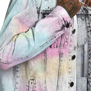 High Street Style Logo personnalisé imprimé 100% coton veste en jean pour hommes nouvelle à la mode à manches longues prix bas - Product Image 6