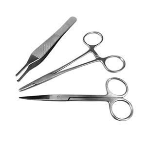 Kits quirúrgicos avanzados de 5 piezas con cuchillas de mango de bisturí, fórceps de soporte de aguja, fórceps Adson, Kit de cirugía médica - Product Image 1