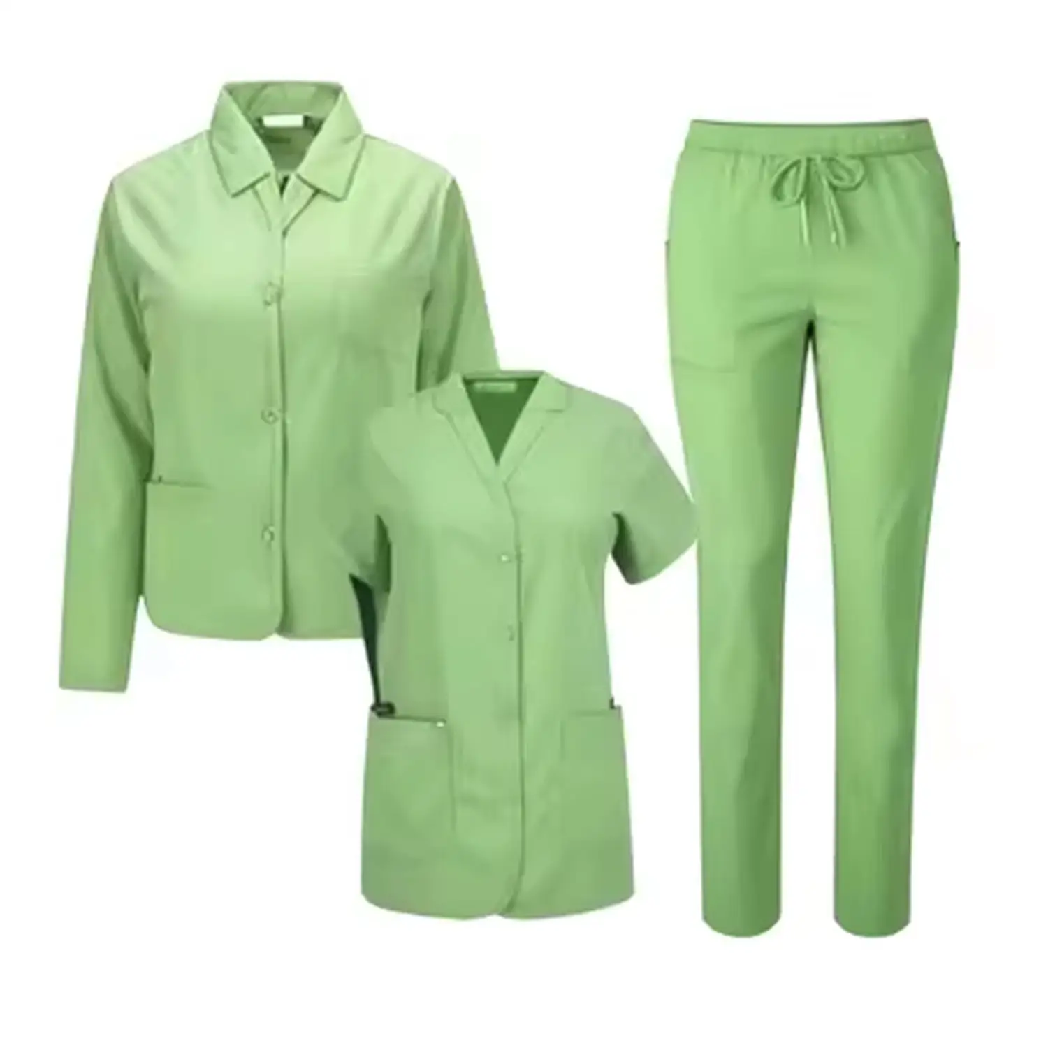 2 Piece Women's Hospital Uniform Set Medical Joggers Suit and Nurse Top Uniform Sets for Medical Professionals.