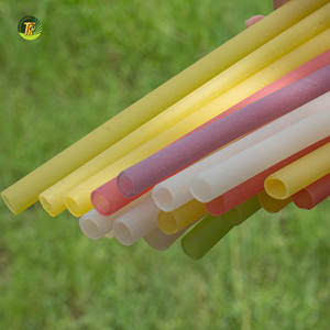 Pailles en riz écologiques de grande taille pour les smoothies et les jus - Product Image 1