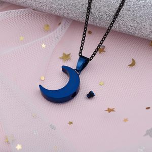 Blue Moon Urn Necklaces <b>for</b> <b>Ashes</b> Stainless Steel Cremation Keepsake Urn <b>for</b> Human <b>Ashes</b> Memorial <b>for</b> Women Men Custom Size - Product Image 3
