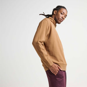 Sweat-shirts à demi-zip pour hommes avec logo imprimé, 100% coton, hiver, écologiques, respirants, design personnalisé, vente en gros - Product Image 4