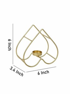 Sheeraz International Metal Gold Heart <b>Tealight</b> Holder Handmade Eco-Friendly for Christmas & Wedding Home Decor - Product Image 6