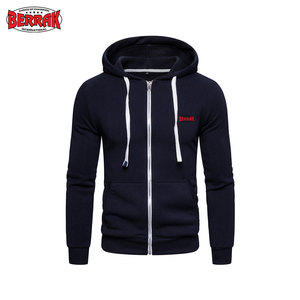 2025 nouveauté hommes sweat à capuche en coton biologique avec Logo personnalisé broderie fermeture à glissière respirant bouffée impression pour l'automne - Product Image 1