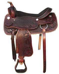 Silla de Montar Occidental Ecológica de Piel de Vaca, Tipo Dividido, Pulida - Product Image 1