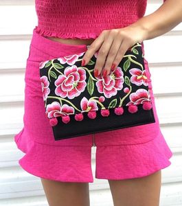 Sacs à main carrés en perles brodées de style bohème UNIQUE, design fantaisie, doublure en gros - Product Image 1