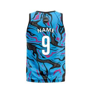 Camiseta de baloncesto de poliéster ligera duradera, transpirable, sublimación personalizada, impresa para hombres, mujeres, jóvenes, para deportes de verano - Product Image 2