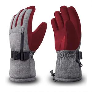Guantes de esquí de invierno Impermeables Resistentes a la nieve Cuero con aislamiento térmico Thinsulate Pantalla táctil Compatible Diseño táctico - Product Image 6