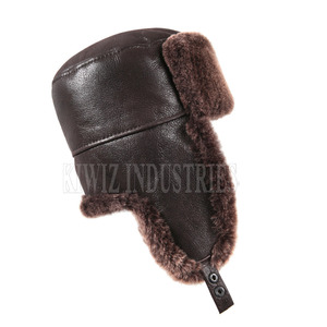 Sombrero de piel de oveja liso barato de alta calidad OEM al por mayor sombrero de piel de oveja ajuste ajustable sombrero de piel de oveja - Product Image 3