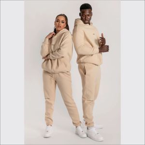 Custom Winter Streetwear Regular Printed Hooded Anti-Bacterial Breathable Heavyweight Cotton Track Suit Unisex Durable - Product Image 5