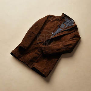 Gabardina de Hombre de Primera Calidad, Cuero de Gamuza Ecológico, Ligera, con Textura Pulida y Ajuste Cómodo - Product Image 5