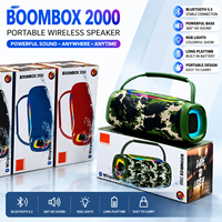 BOOMBOX 2000 30W Système audio sans fil à basses profondes Stéréo HiFi Subwoofer Double Radiateurs Lumière Ambiante RGB Boîte audio portable
