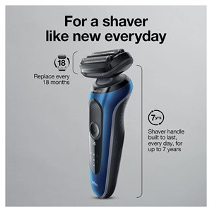 Rasoir électrique SmartCare pour hommes, sans fil, rechargeable, tondeuse à barbe humide/sèche avec brosse nettoyante, étanche IPX7 pour usage corporel - Product Image 5