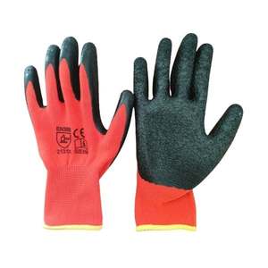 <b>Garden</b> Household DIY Safety Gloves Breathable Polyester Grey <b>Liner</b> Latex Palm Grip <b>for</b> Home Improvement - Product Image 4